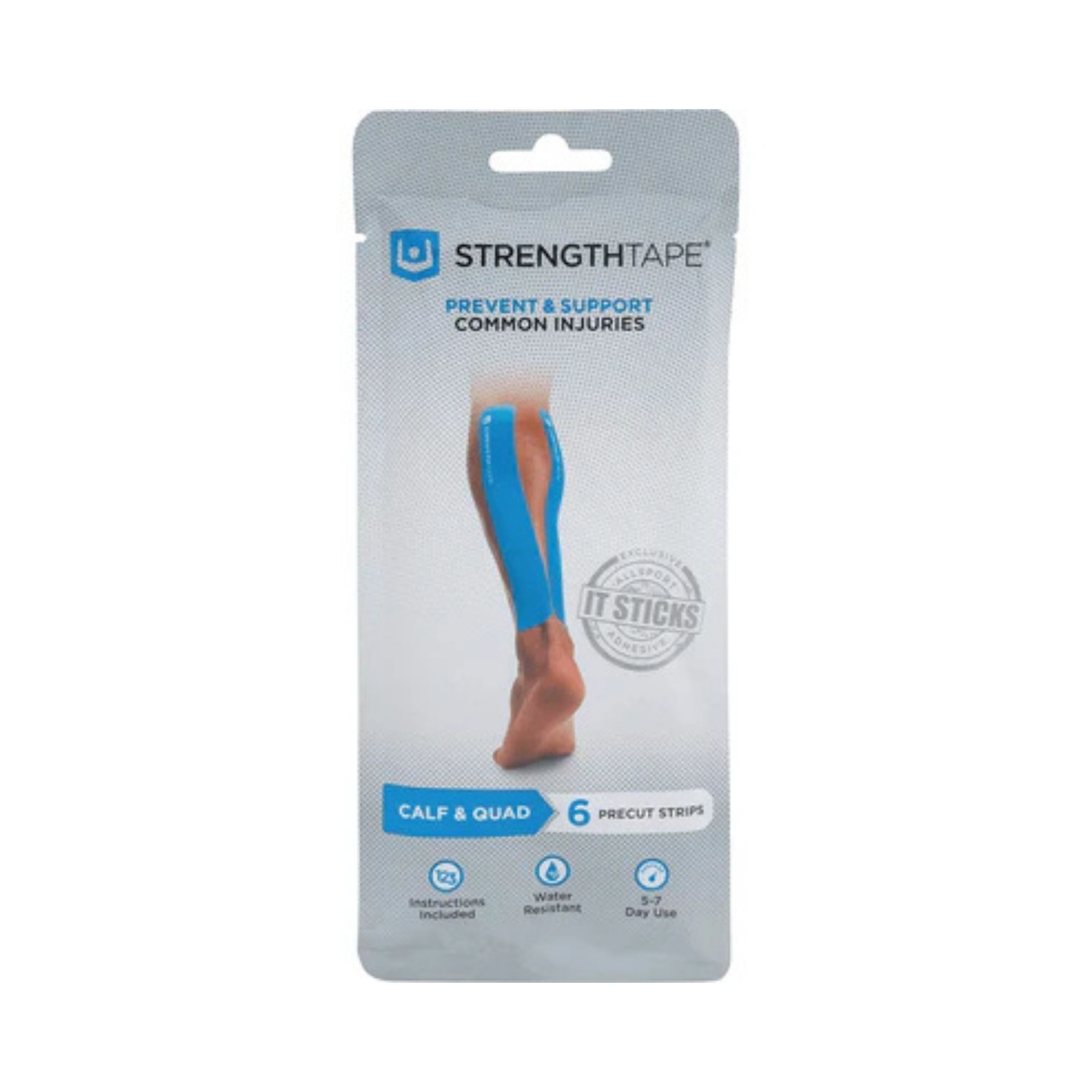 StrengthTape Kinesiology Calf & Quad Taping Kit Blue
