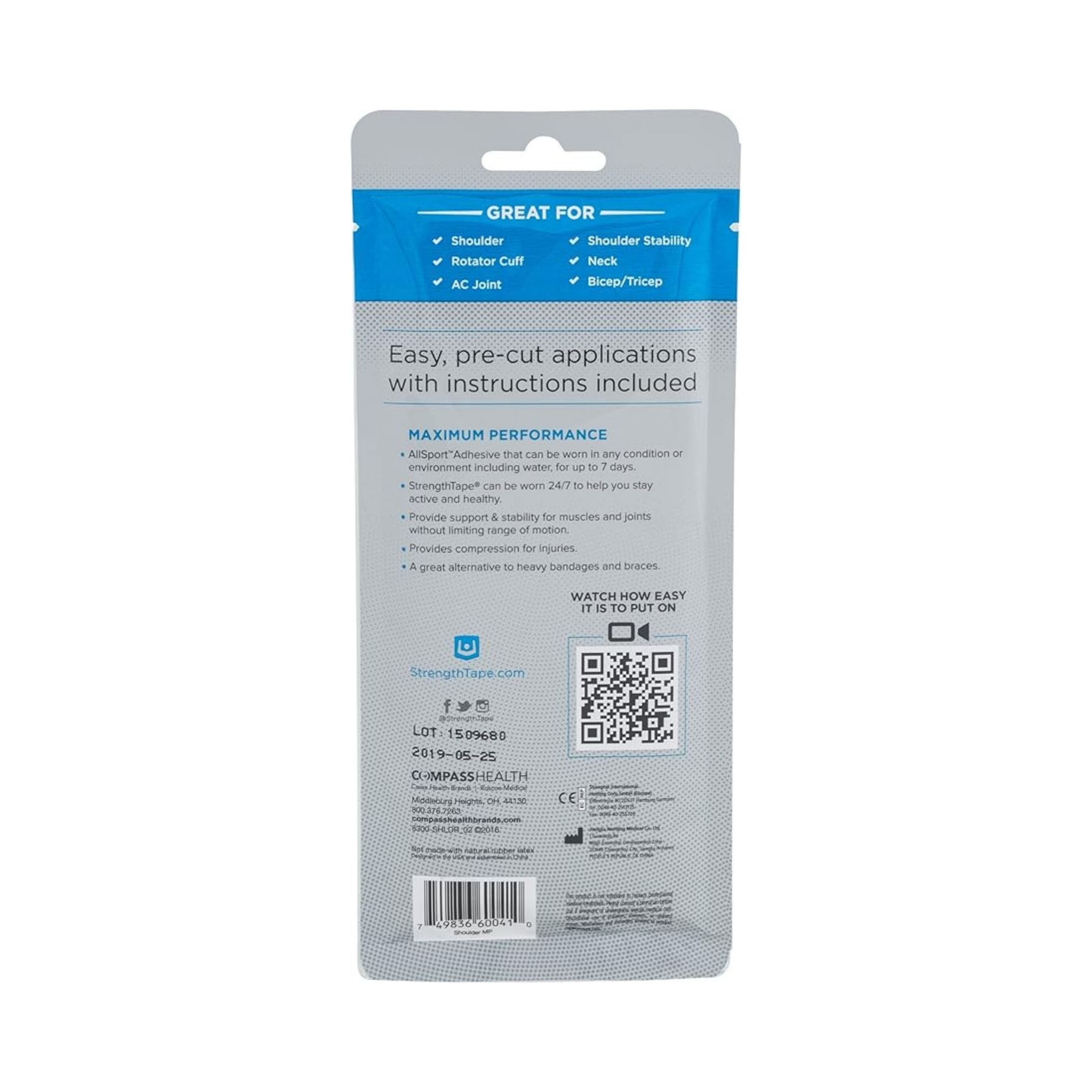 StrengthTape Shoulder Kinesiology Taping Kit