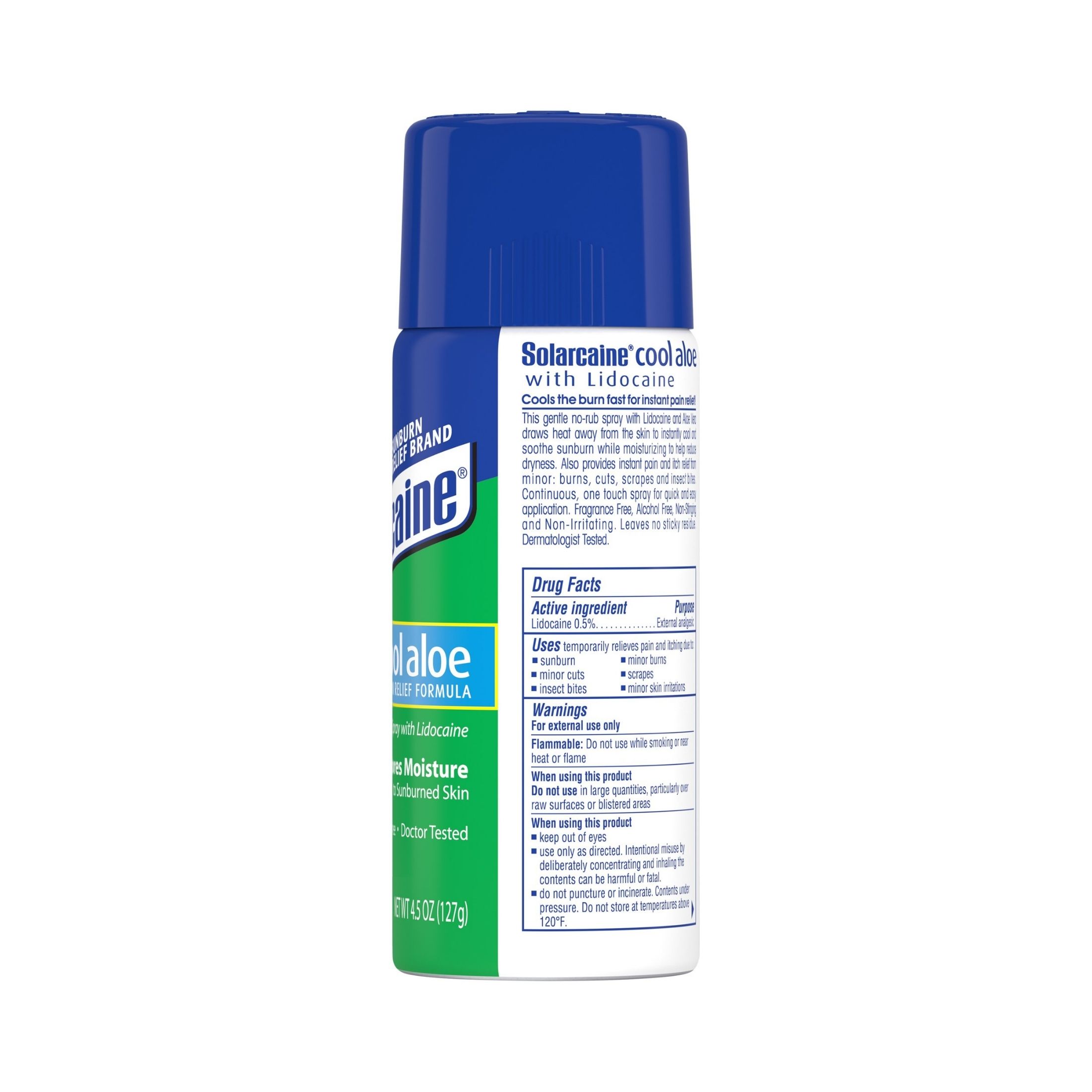 Solarcaine Cool Aloe Burn Relief Spray 4.5 Oz Aerosol