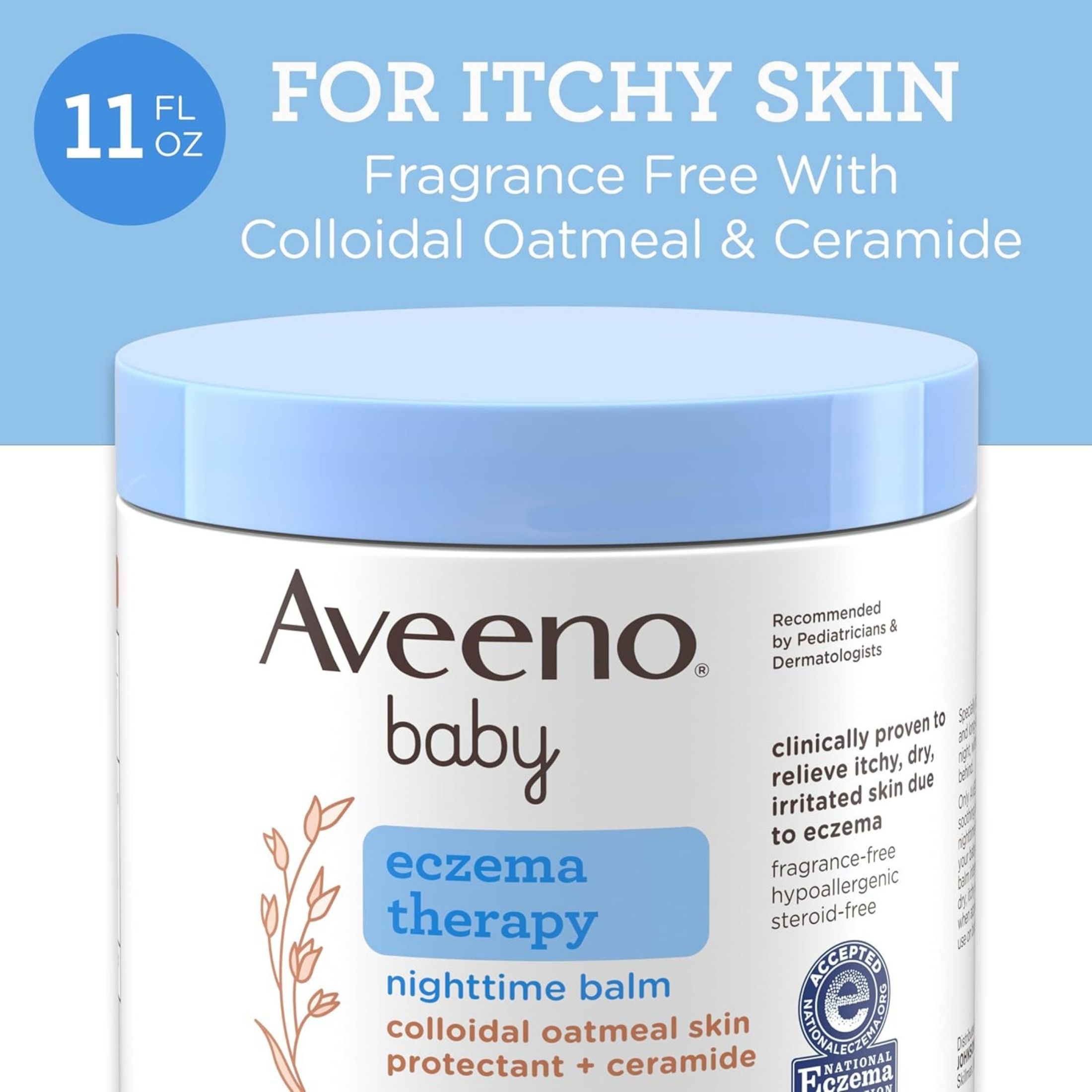 Aveeno Baby Eczema Therapy Nighttime Balm Colloidal Oatmeal 11 Oz
