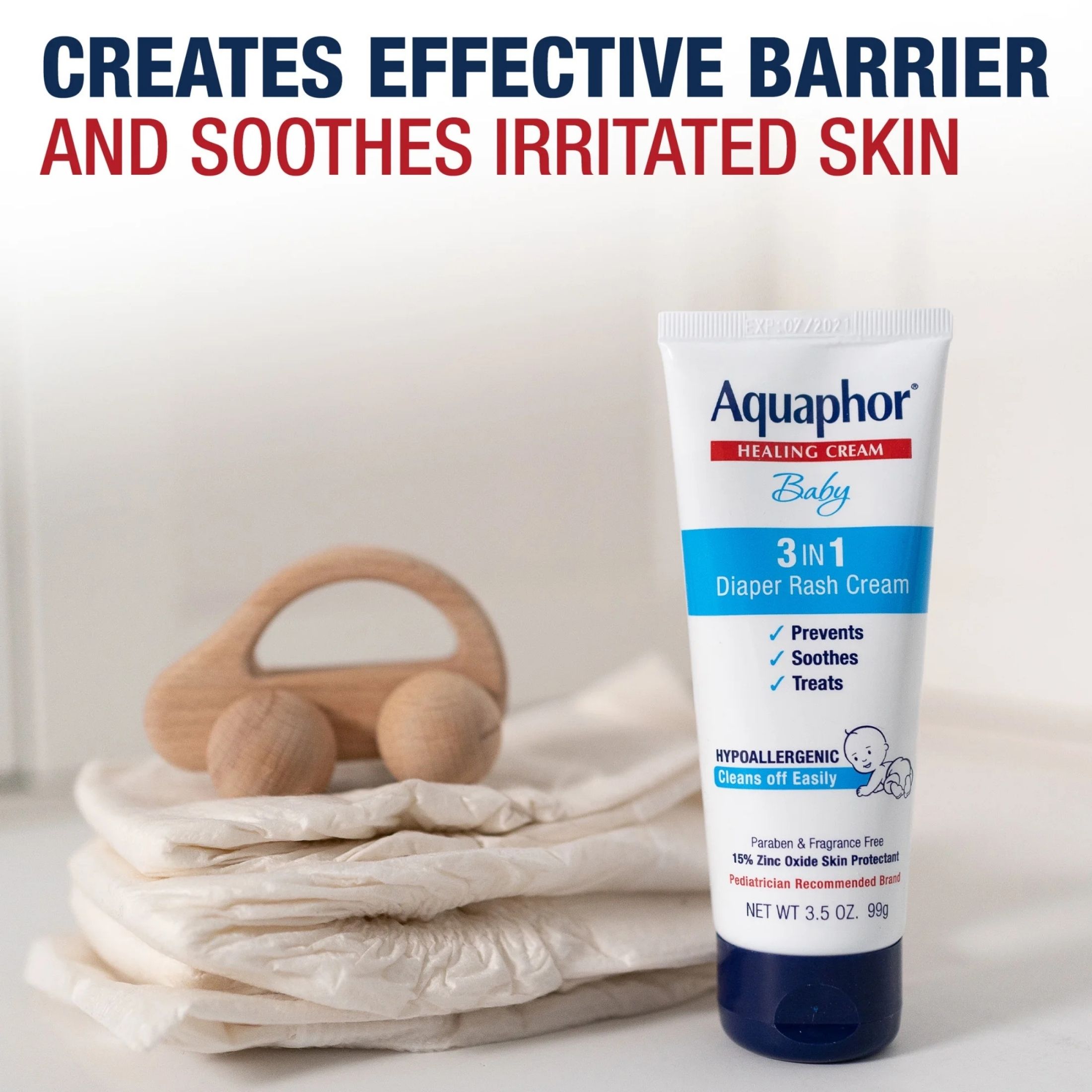 Aquaphor Healing Cream, Baby 3 In 1 Diaper Rash