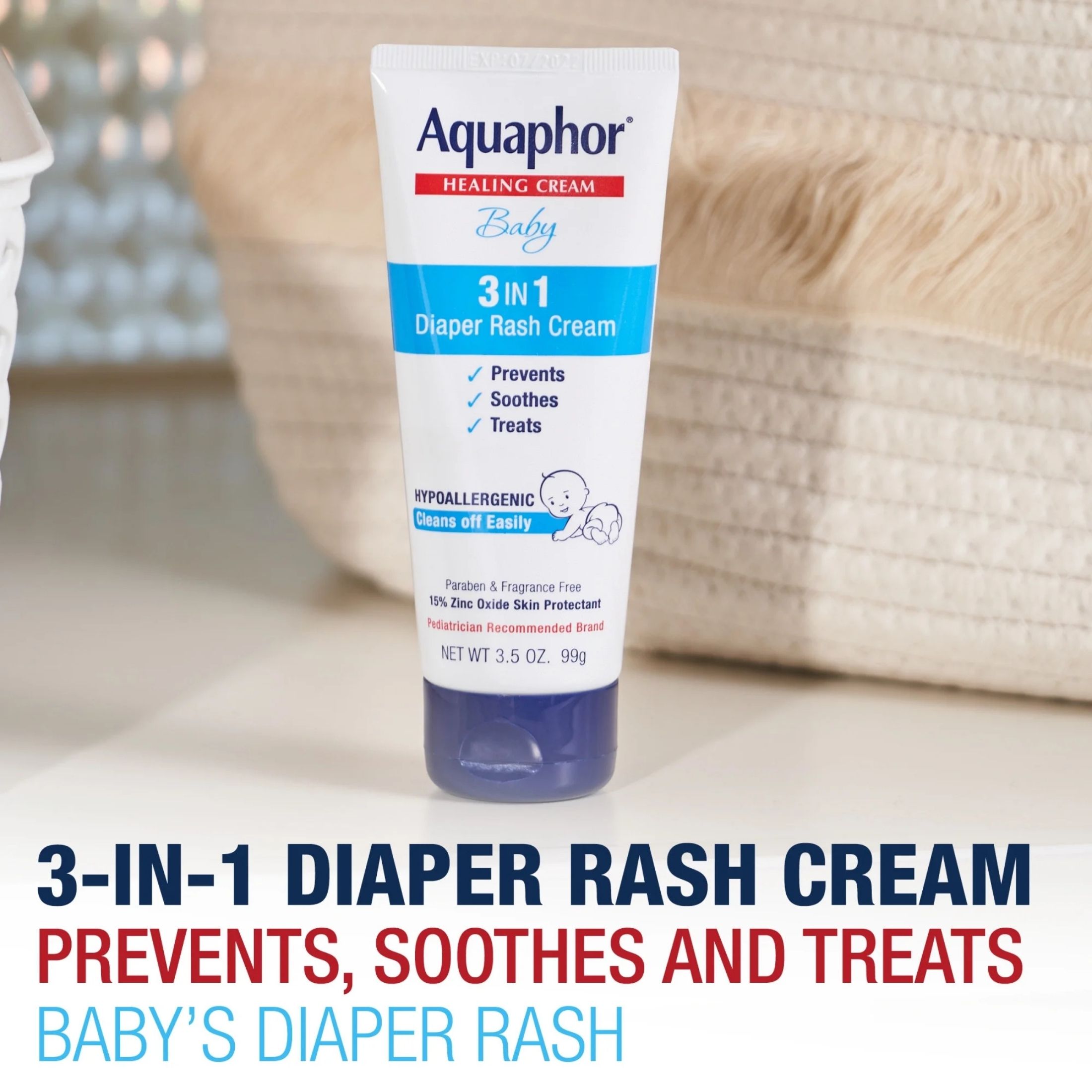 Aquaphor Healing Cream, Baby 3 In 1 Diaper Rash