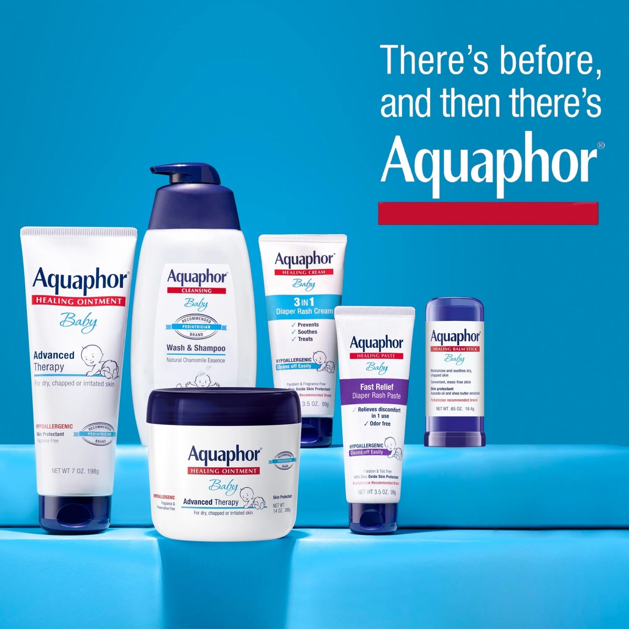 Aquaphor Healing Cream, Baby 3 In 1 Diaper Rash
