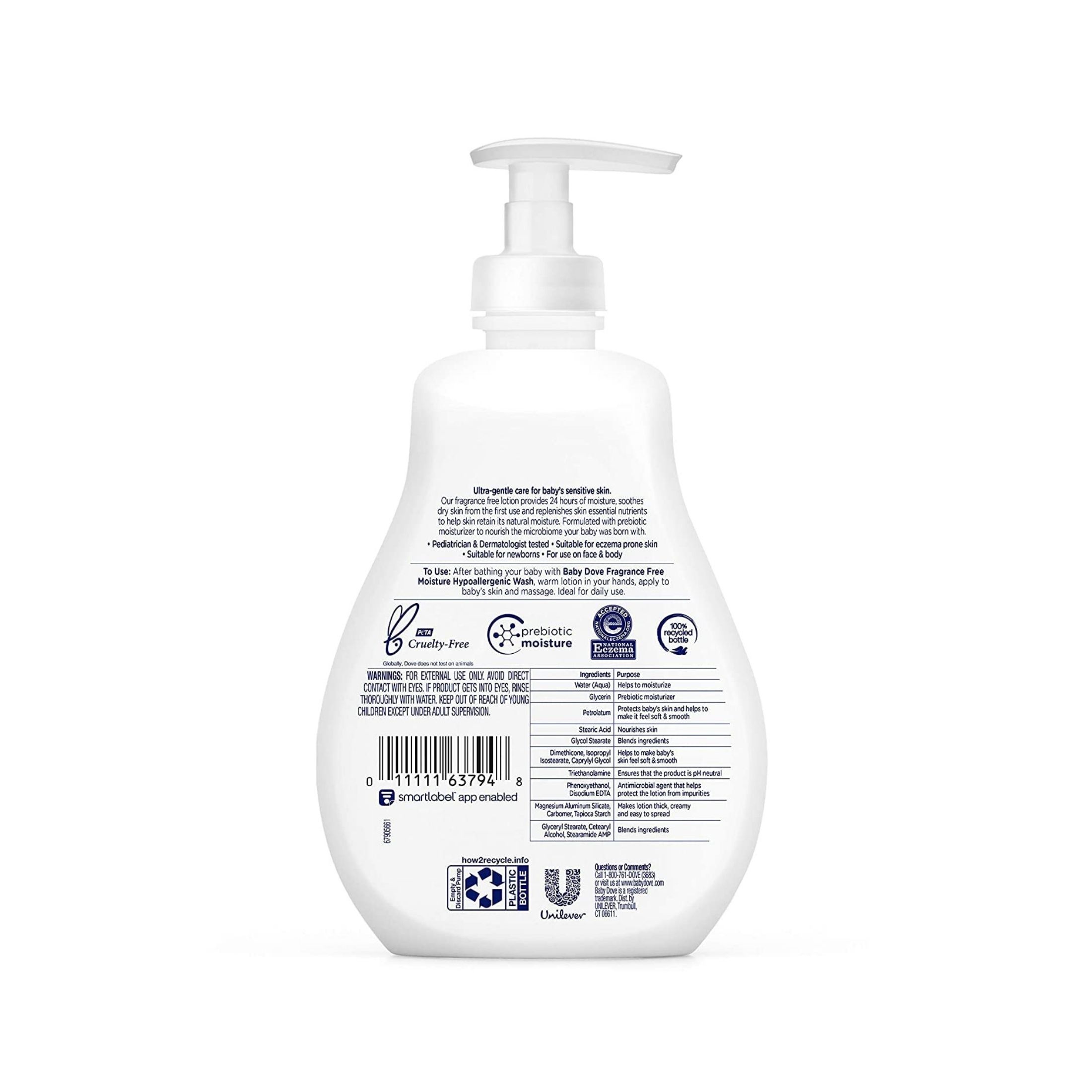 Dove Sensitive Skin Care Fragrance Free Moisture Baby Lotion