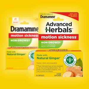 Dramamine Non-Drowsy Naturals Motion Sickness Relief Capsules With Natural Ginger