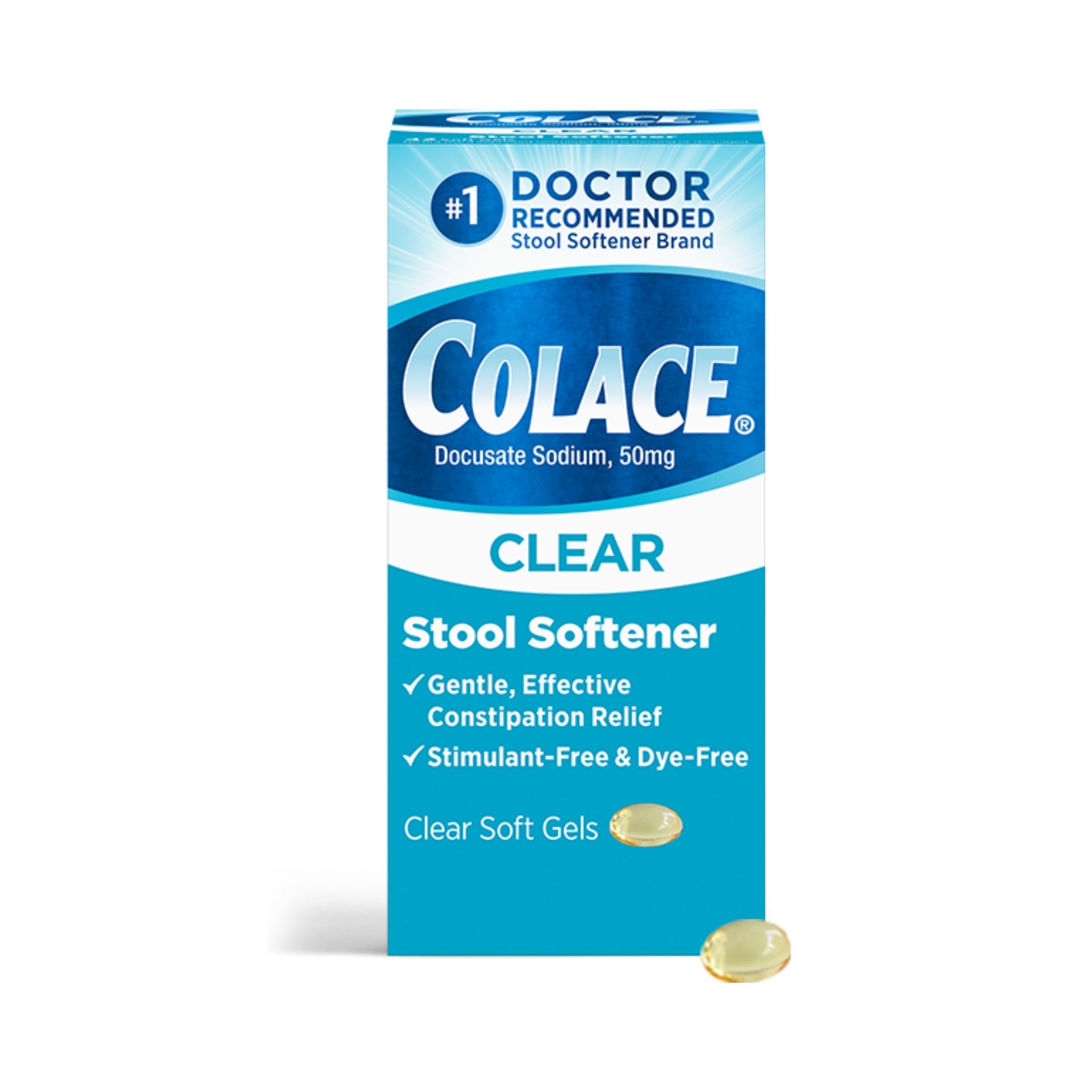 Colace Clear 50MG Soft Gel Cap