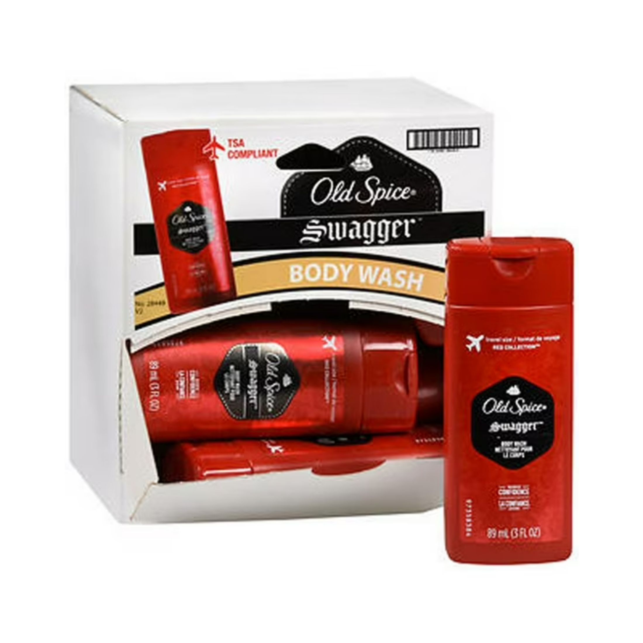 Old Spice Body Wash Swagger, Travel Size - 3oz Tray Of 12