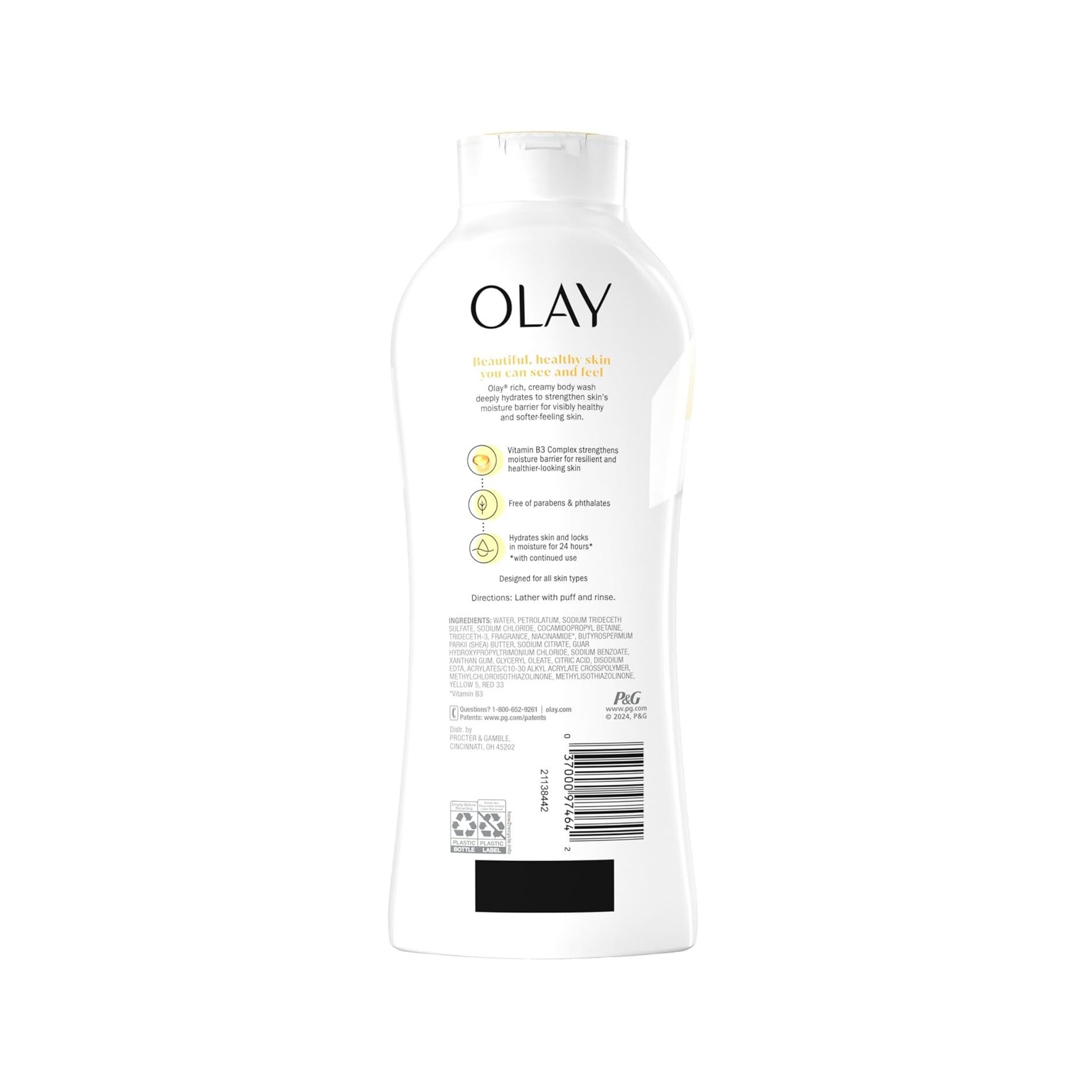 Olay Ultra Moisture Shea Butter Body Wash Fluid Ounce, 22 Fl Oz