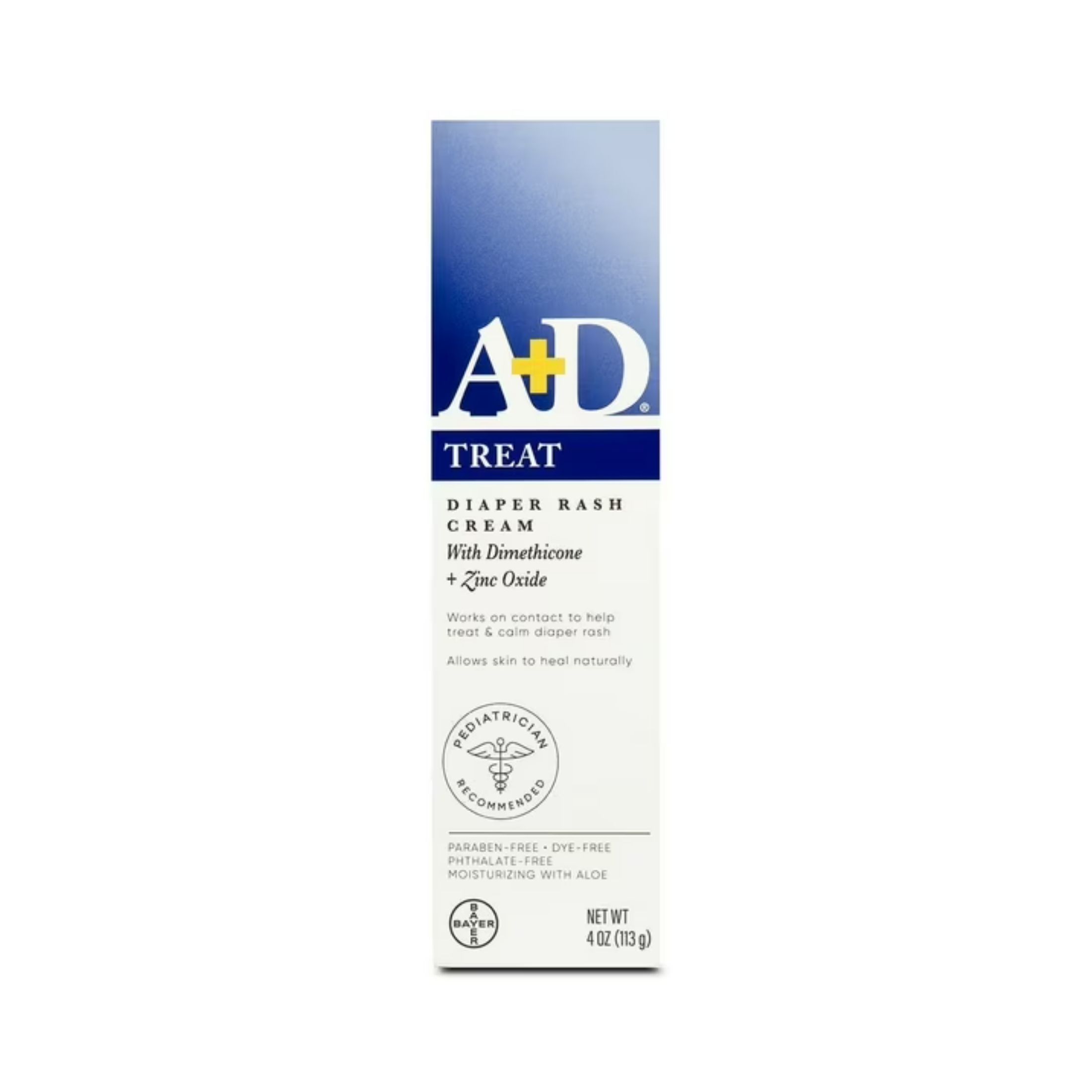 A+D Zinc Oxide Diaper Rash Cream, 4 Oz