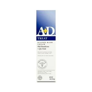A+D Zinc Oxide Diaper Rash Cream, 4 Oz