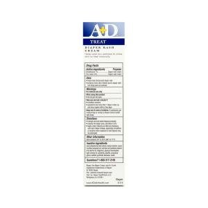 A+D Zinc Oxide Diaper Rash Cream, 4 Oz