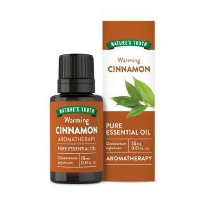 Nature's Truth Cinnamon Pure Essential Warming Aromatherapy Oil 15mL
