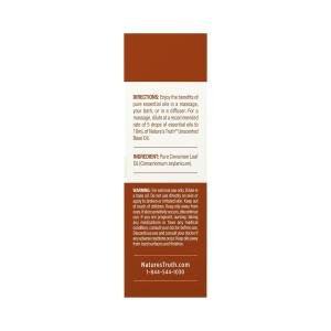 Nature's Truth Cinnamon Pure Essential Warming Aromatherapy Oil 15mL