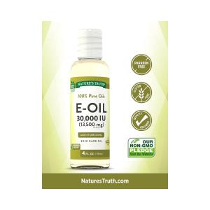 Nature's Truth E-Oil Skin Care Oil Lemon Scented, 30000 IU, 4 Oz