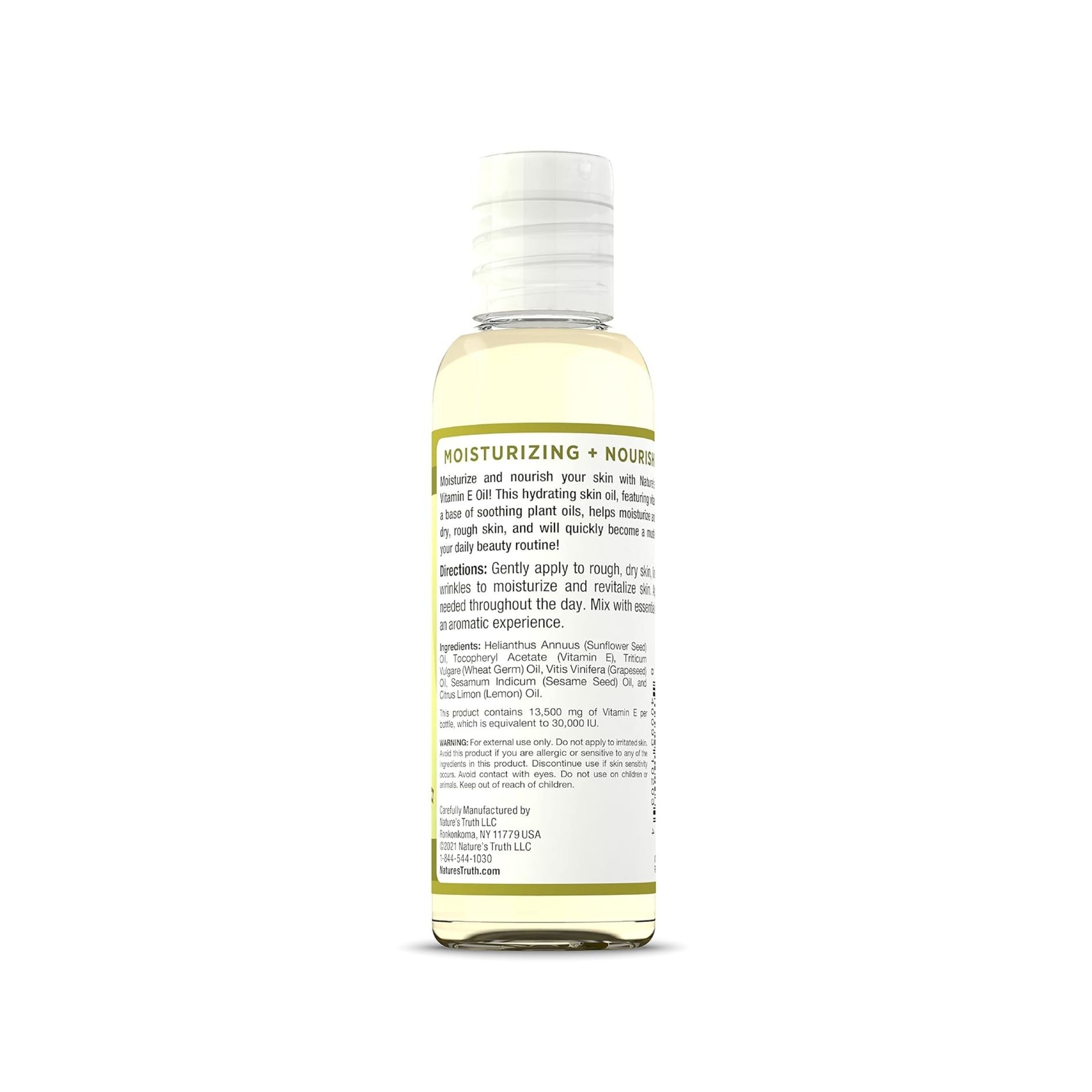 Nature's Truth E-Oil Skin Care Oil Lemon Scented, 30000 IU, 4 Oz