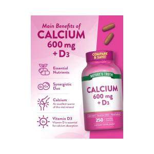 Nature's Truth Calcium 600 Mg Plus Vitamin D3