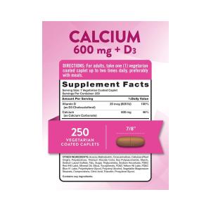 Nature's Truth Calcium 600 Mg Plus Vitamin D3