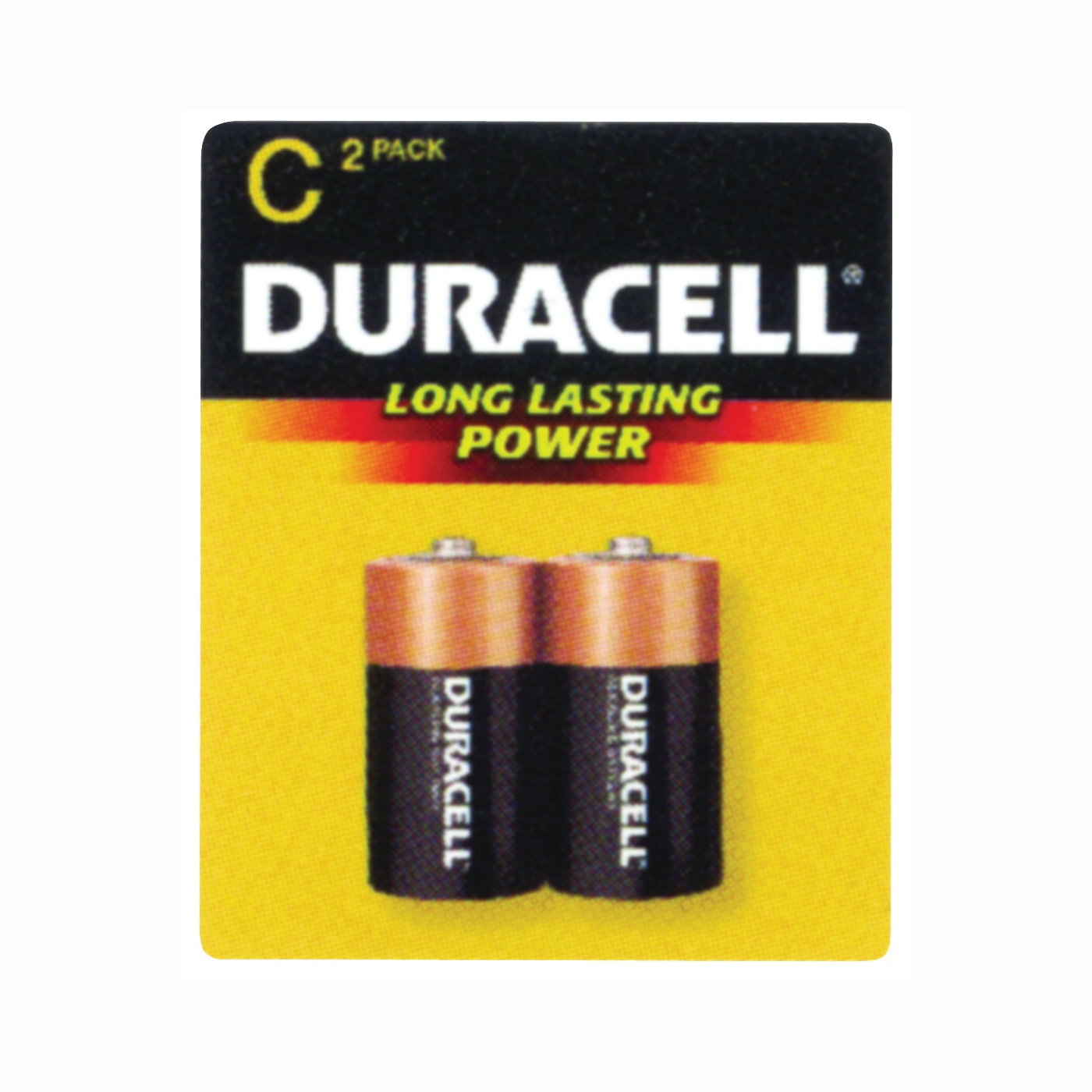 Duracell CopperTop Alkaline C Batteries 2/Pack MN1