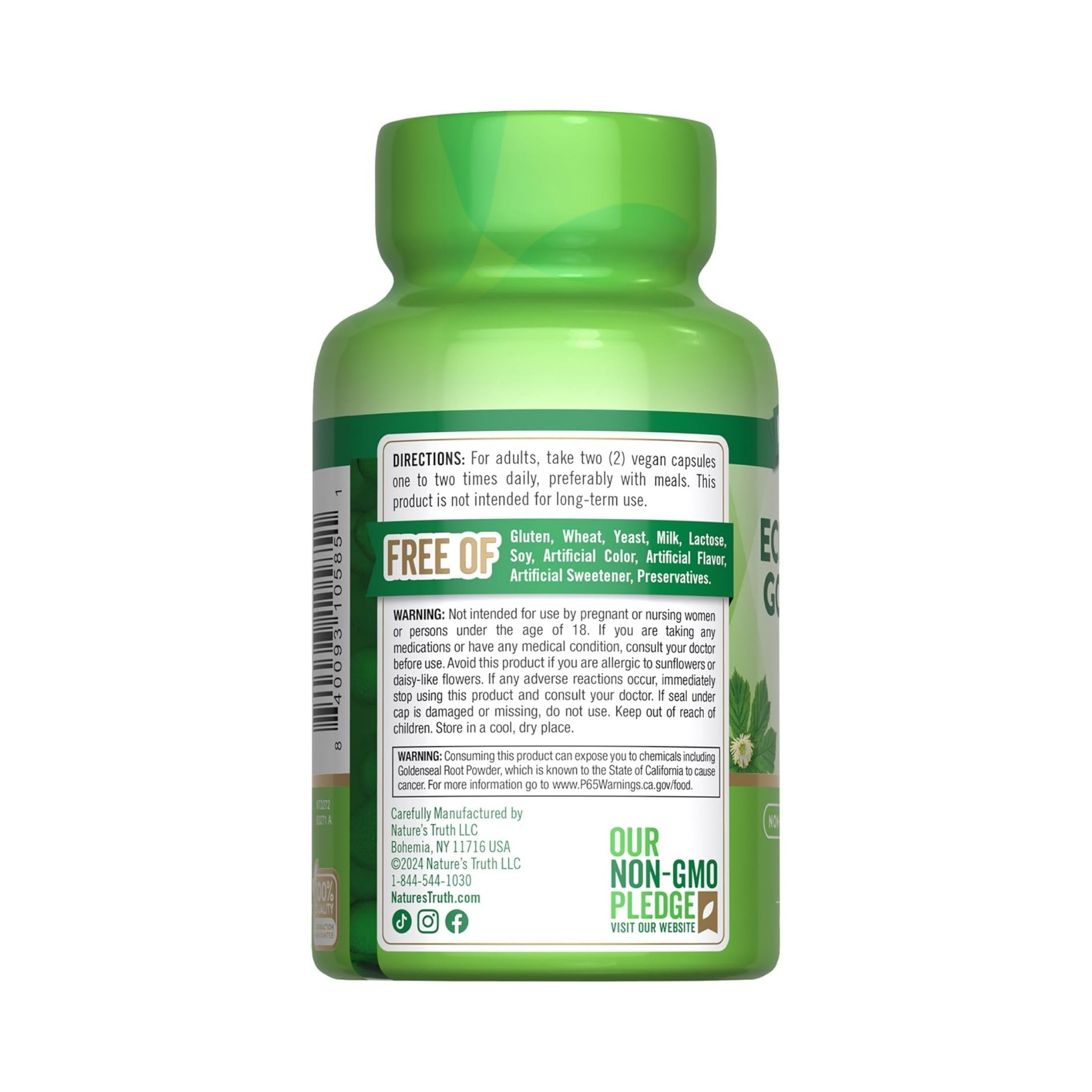 Nature's Truth Whole Herb Echinacea & Goldenseal Root Capsules