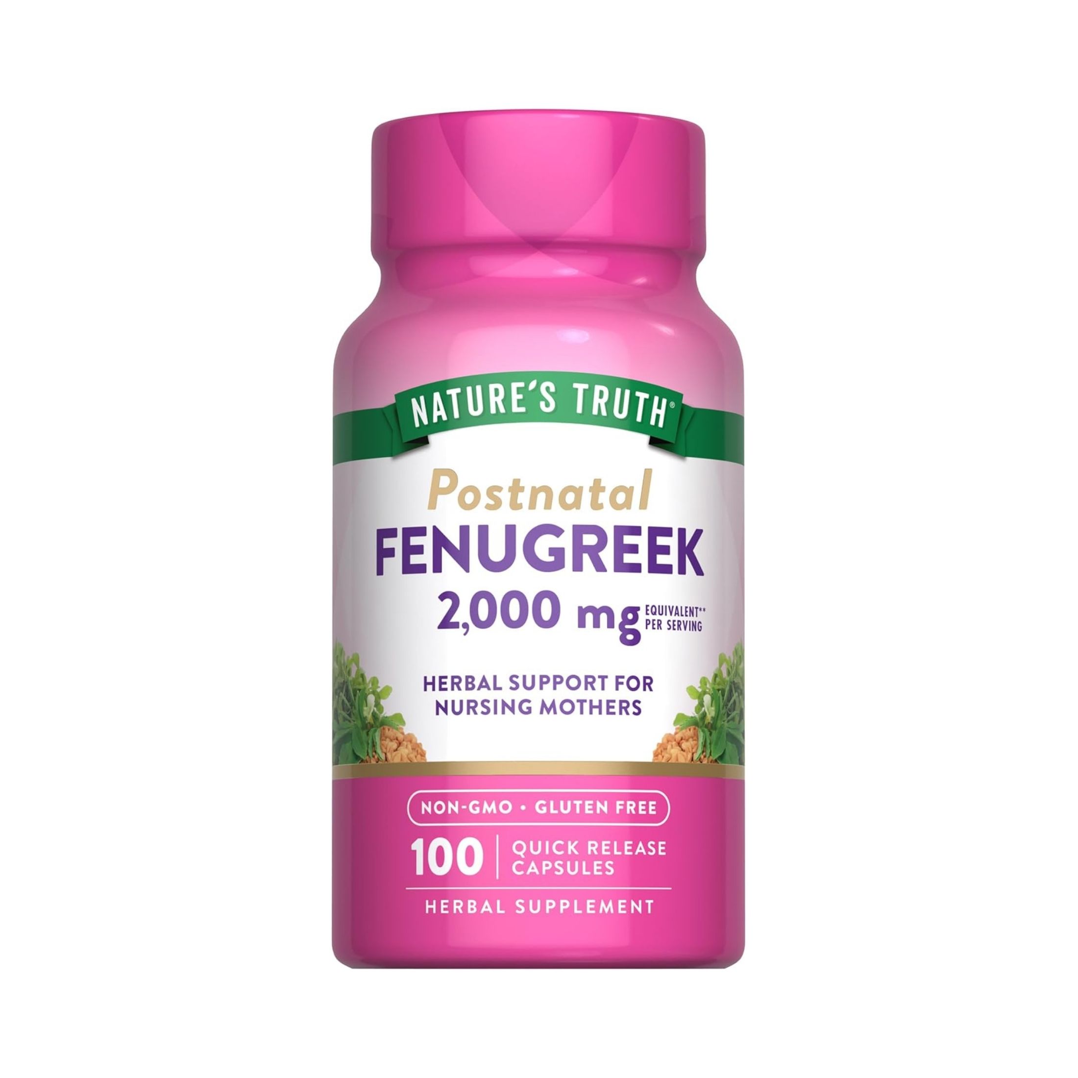 Nature's Truth Fenugreek 610 Mg Herbal Supplement - 100 Capsules