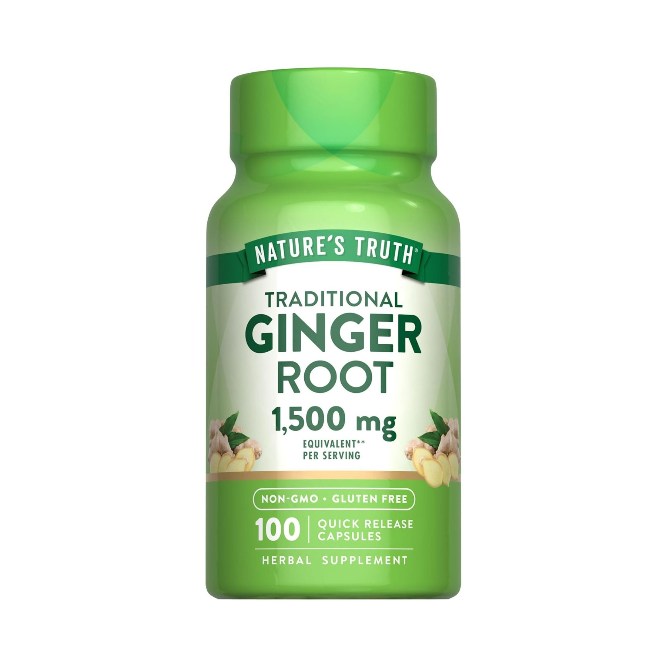 Nature's Truth Ginger Root 550 Mg Herbal Supplement - 100 Capsules