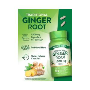 Nature's Truth Ginger Root 550 Mg Herbal Supplement - 100 Capsules