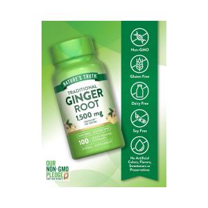 Nature's Truth Ginger Root 550 Mg Herbal Supplement - 100 Capsules
