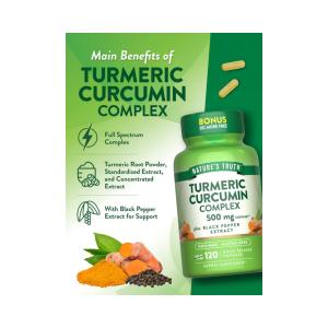 Nature's Truth Turmeric Curcumin Complex, 500 Mg, Plus Black Pepper Extract, Capsules
