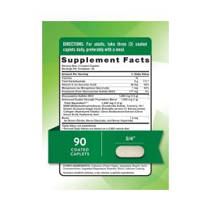 Nature's Truth Glucosamine Chondroitin MSM & Turmeric Complex Double Strength Coated Caplets 90ct