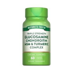 Nature's Truth Triple Strength Glucosamine Chondroitin MSM & Turmeric Complex, 60 Coated Caplets