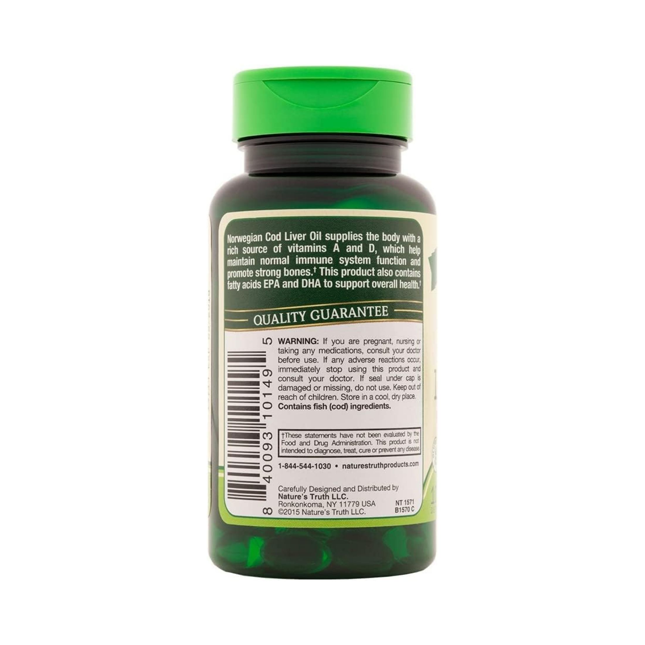 Nature's Truth Norwegian Cod Liver Oil With EPA / DHA