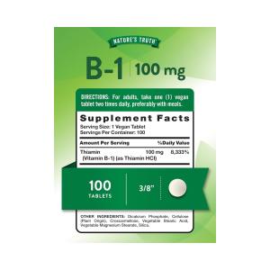Nature's Truth Vitamin B 1 100 Mg Tablets