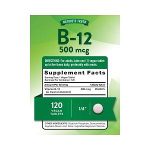 Nature's Truth Vitamin B 12, 500 Mcg, Tablets