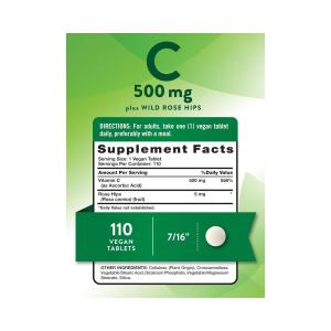 Nature's Truth S Vitamin C Plus Wild Rose Hips 500 Mg 110 Tablets