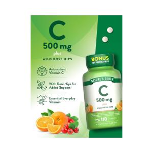 Nature's Truth S Vitamin C Plus Wild Rose Hips 500 Mg 110 Tablets
