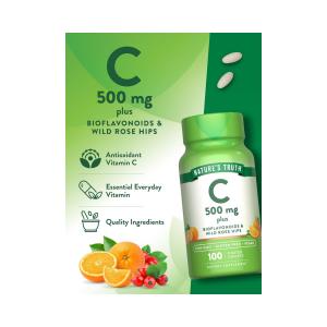 Nature's Truth Vitamin C 500 Mg With Bioflavonoids & Rose Hips Tablets