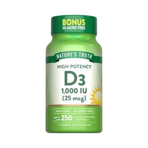 Nature's Truth High Potency Vitamin D3 1,000 IU Softgels