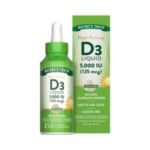 Nature's Truth Vitamin D3, 125 Mcg, Liquid 2 Fl Oz