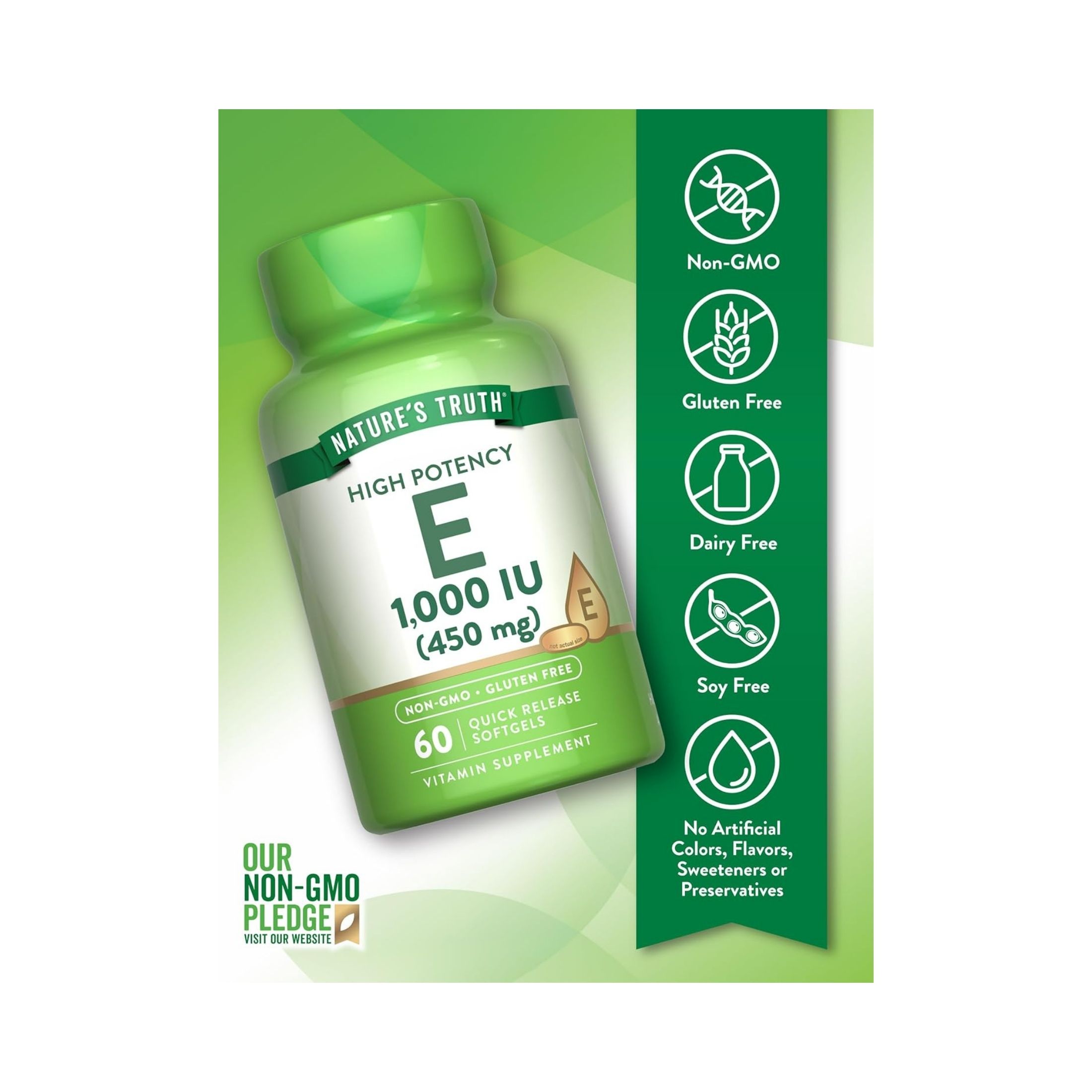 Marques Natures Truth Vit E 1000 IU 450mg 60s