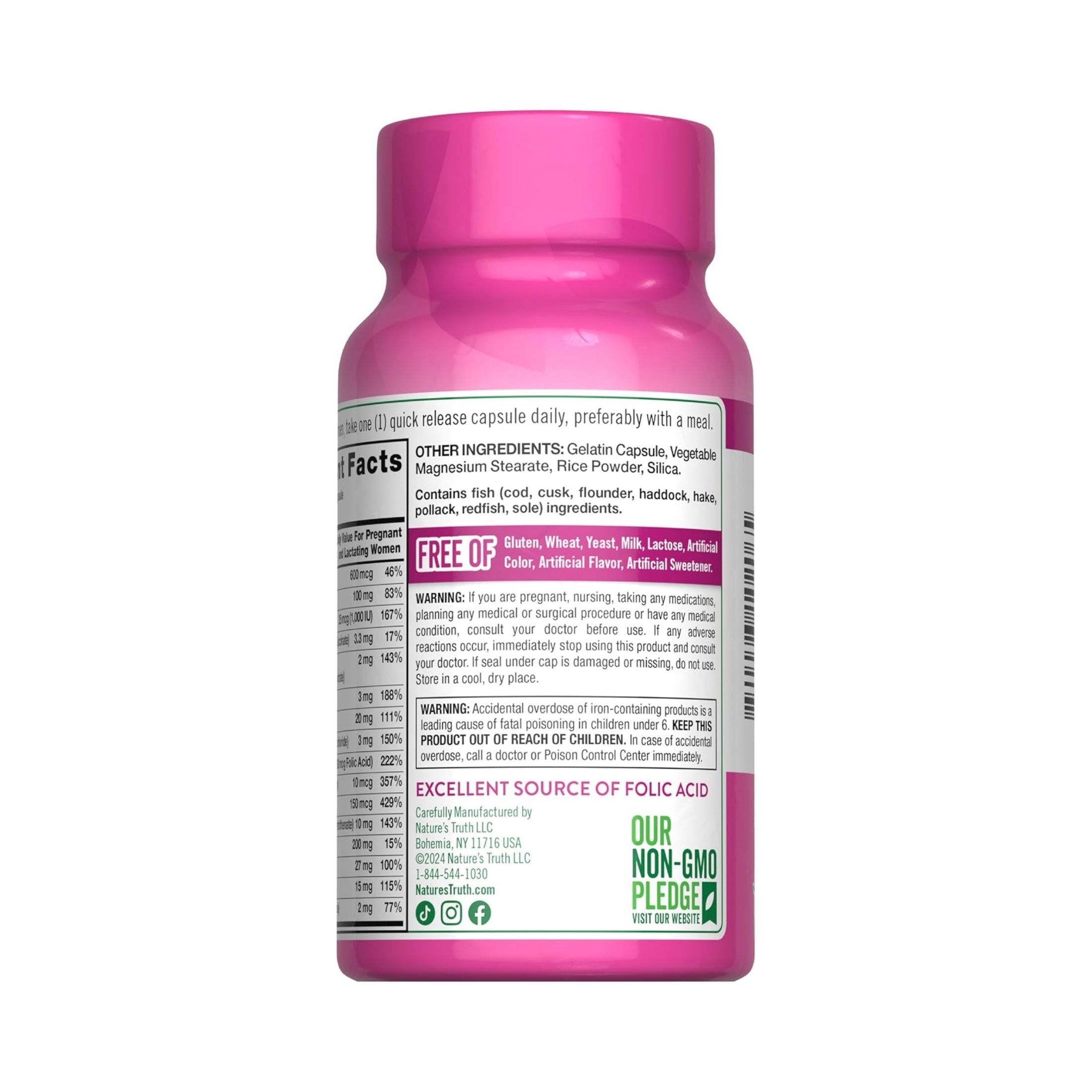 Nature's Truth Prenatal Vitamin & Mineral Formula, High Potency, Capsules