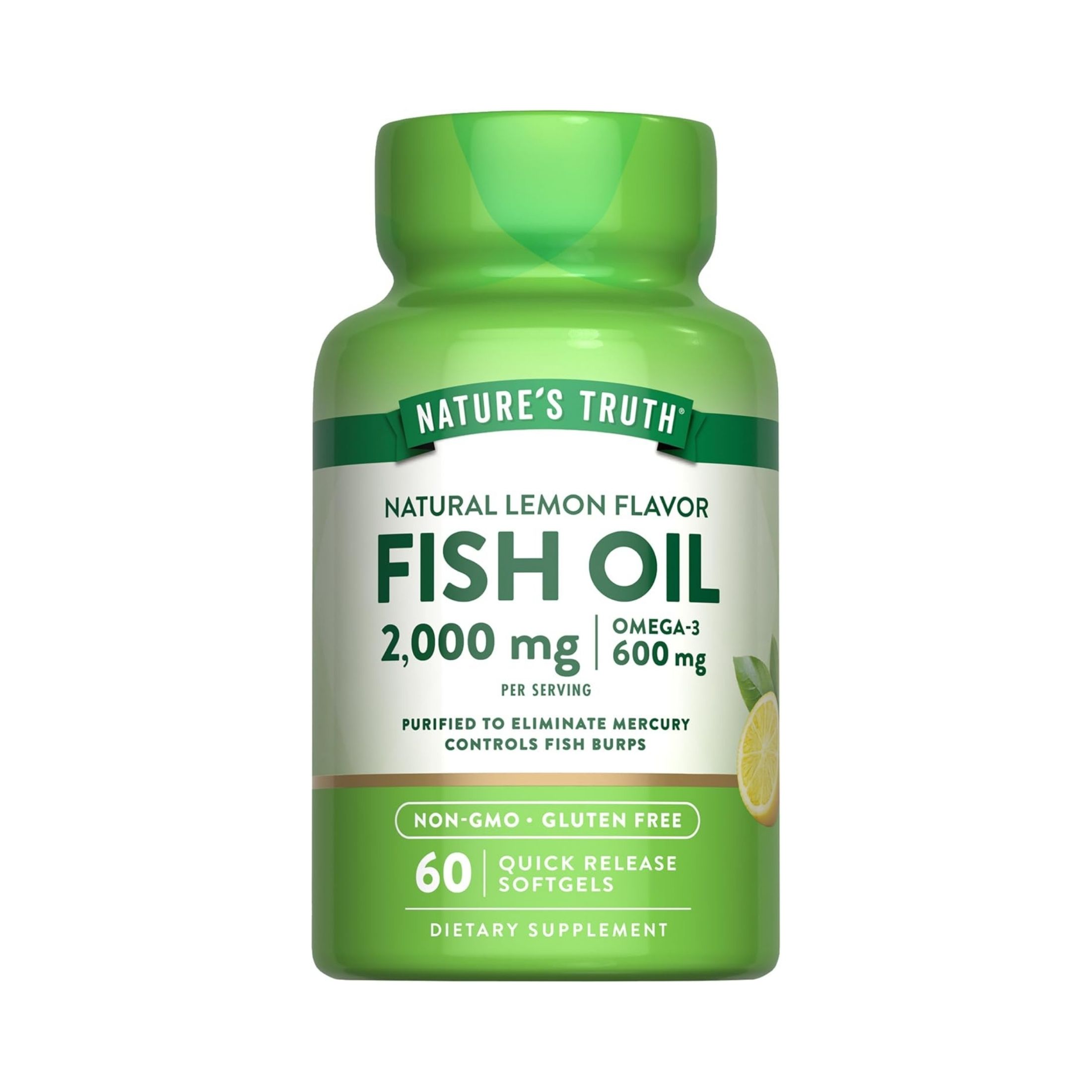 Nature's Truth Natural Lemon Flavor Fish Oil 1,000 Mg