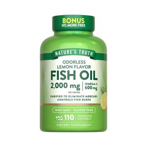 Nature's Truth Odorless Fish Oil 1,000 Mg, Lemon Flavor