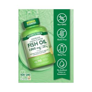 Nature's Truth Odorless Fish Oil 1,000 Mg, Lemon Flavor