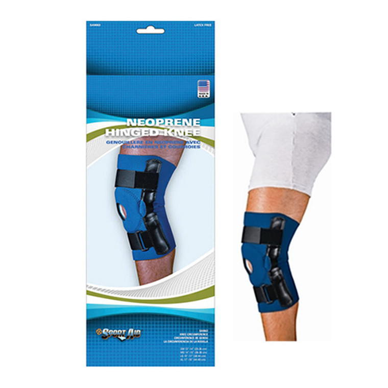 Sportaid Knee Supports Neoprene Open Patella Hinged Brace Md 14 -15 Sportai