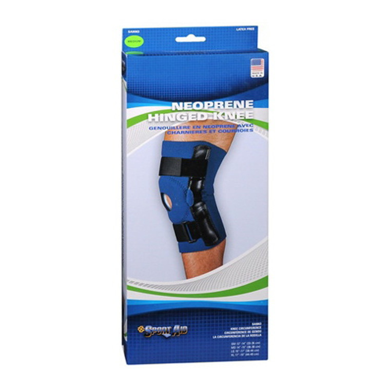 Sportaid Knee Supports Sport Aid Neoprene Hinged Brace Large - 1 Ea