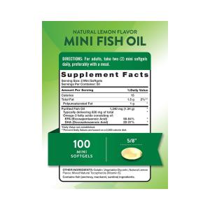 Nature's Truth Mini Fish Oil, Premium Strength, 1340 Mg, Softgels, Natural Lemon Flavor