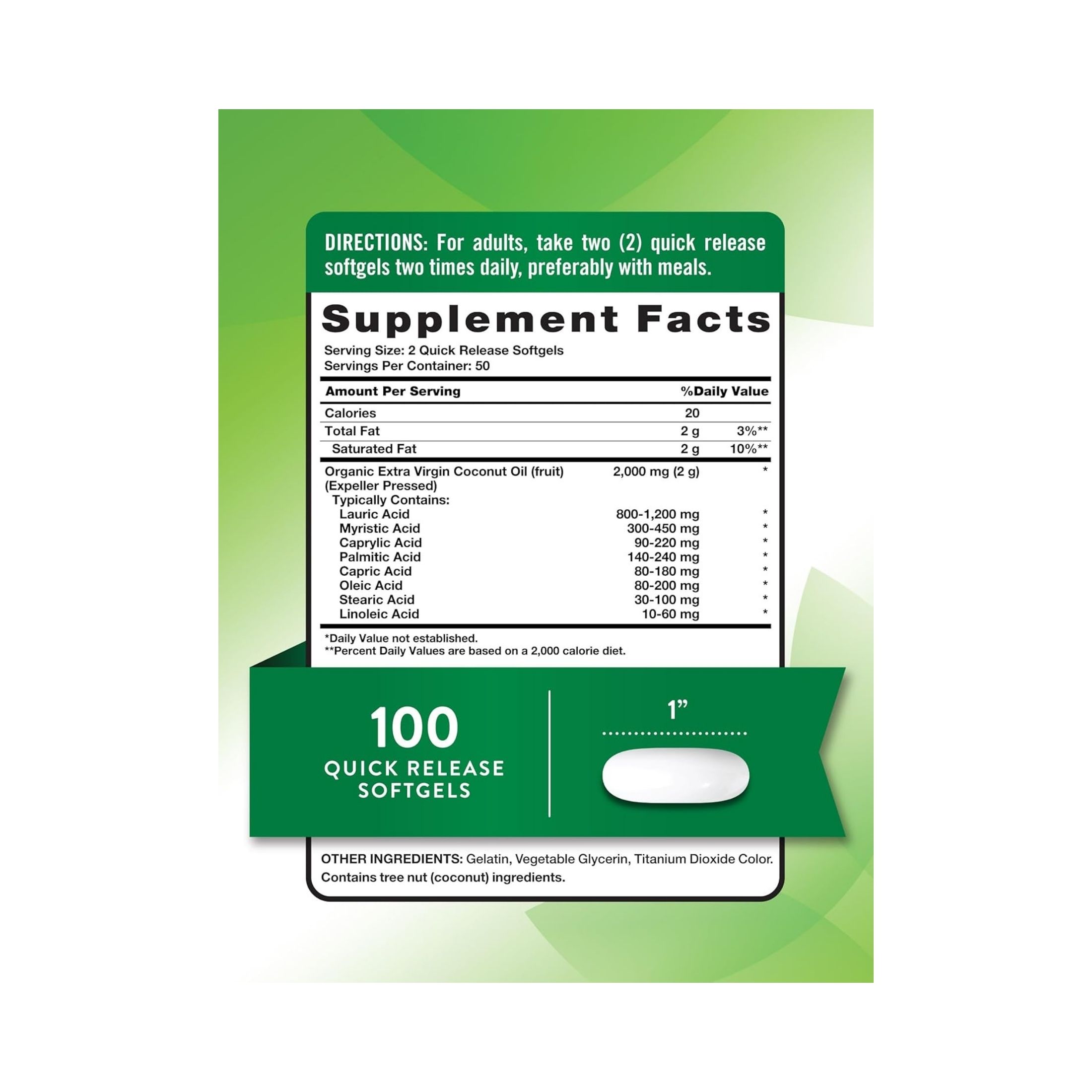 Nature's Truth Extra Virgin Coconut Oil 2,000 Mg