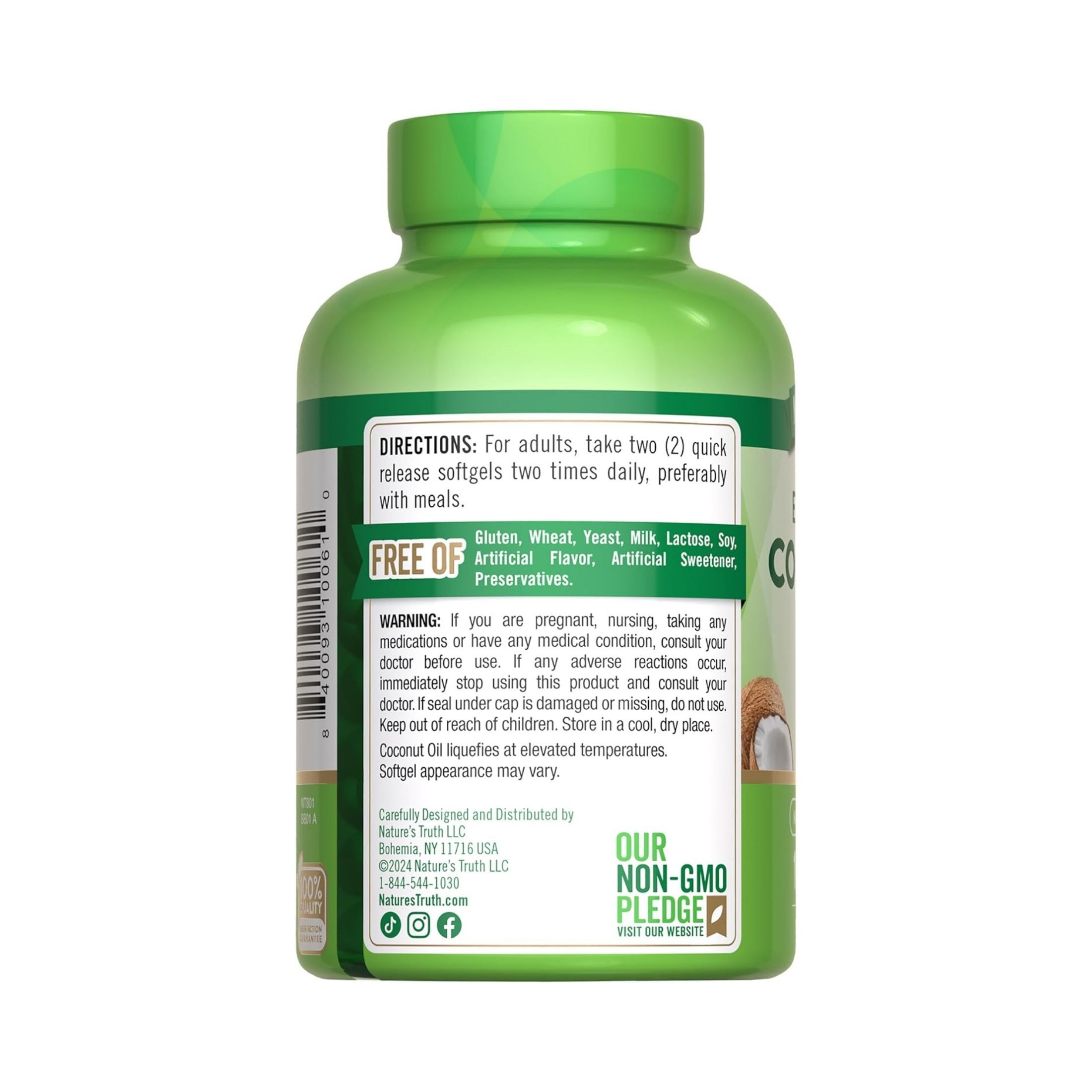 Nature's Truth Extra Virgin Coconut Oil 2,000 Mg