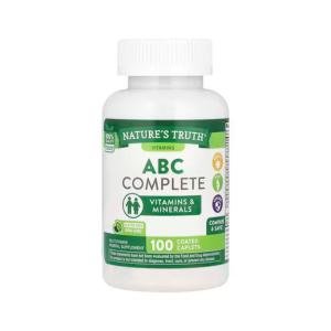 Nature's Truth ABC Complete Vitamins + Minerals Multivitamin Mineral Supplement – 100 Coated Caplets