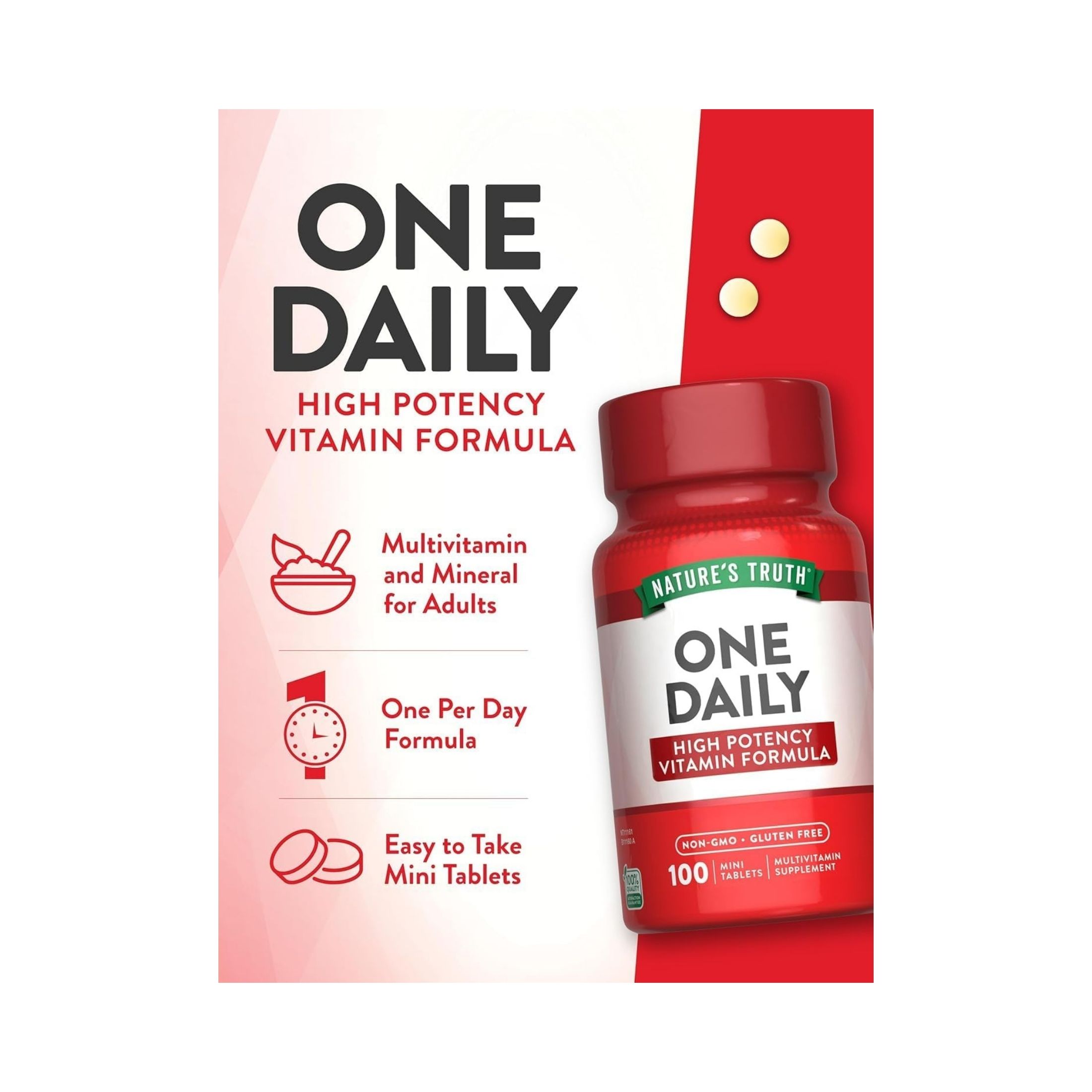 Nature's Truth One Daily Essential Multivitamin 100 Mini Tablets